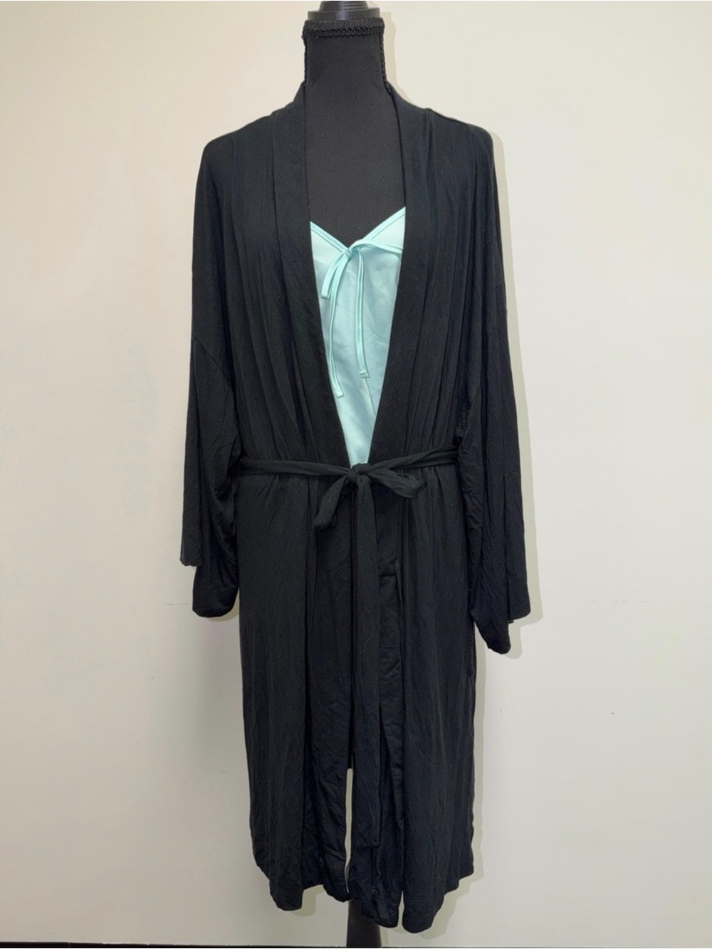 Soma Black knit robe
